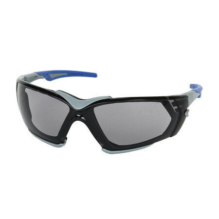 Pip Rimless Safety Glasses with Gray Frame, Light Gray Lens, Foam Padding and FogLess 3SixtyCoating 250-54-0551